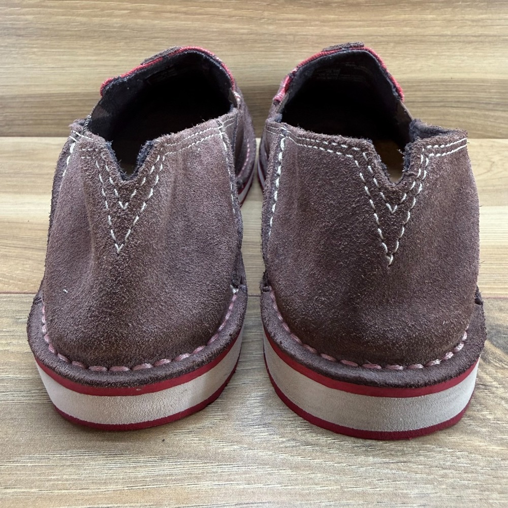 Ariat Cruiser Red Bandana Paisley Flats Womens 9 B Brown Suede Moc Toe Boho - Picture 7 of 11